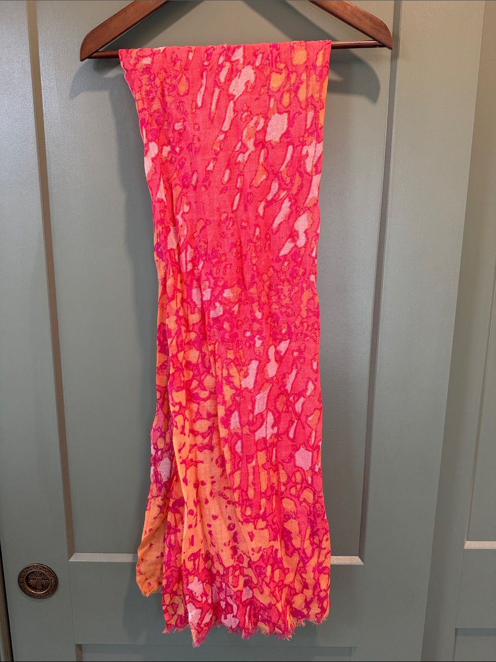 Vibrant Pink & Orange Women's Scarf - Picture 5 of 5